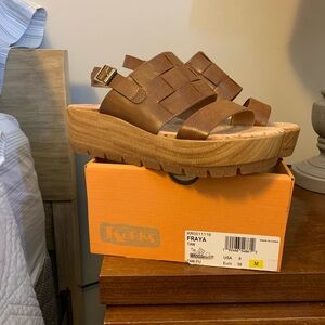 New, Korks brand women’s platform sandal.  Size 8M.